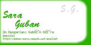 sara guban business card